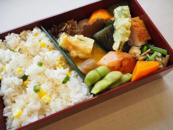 長型朱塗弁当　紙製